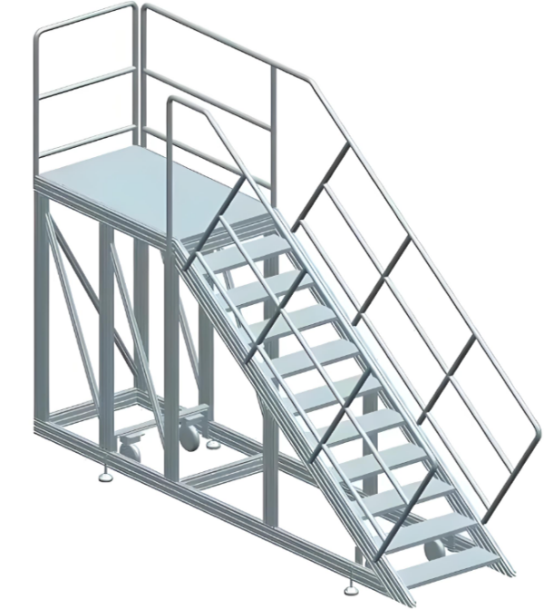 Industrial Step Ladder with Platform